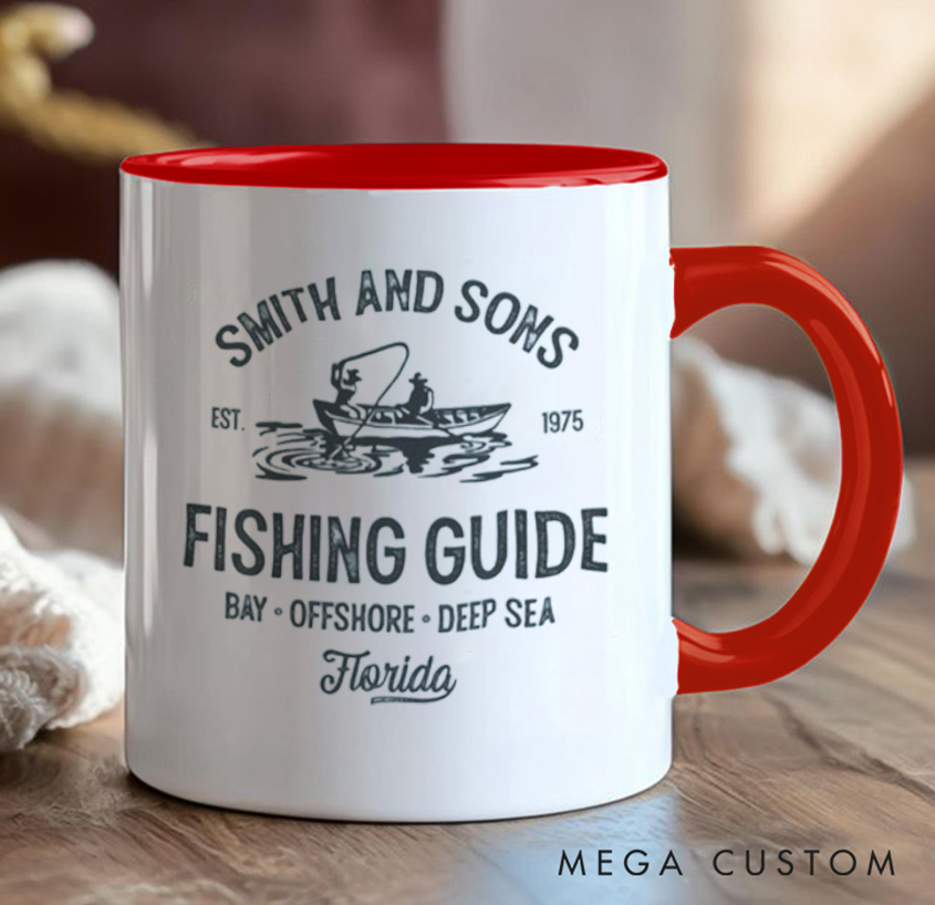 Personalized Hooked for Life Mug Fishing-Themed Couple Gift for Fishing Lover