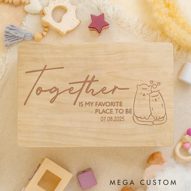 Personalized Together Is My Favorite Place To Be Keepsake Memory Box New Baby Girl Boy Gift