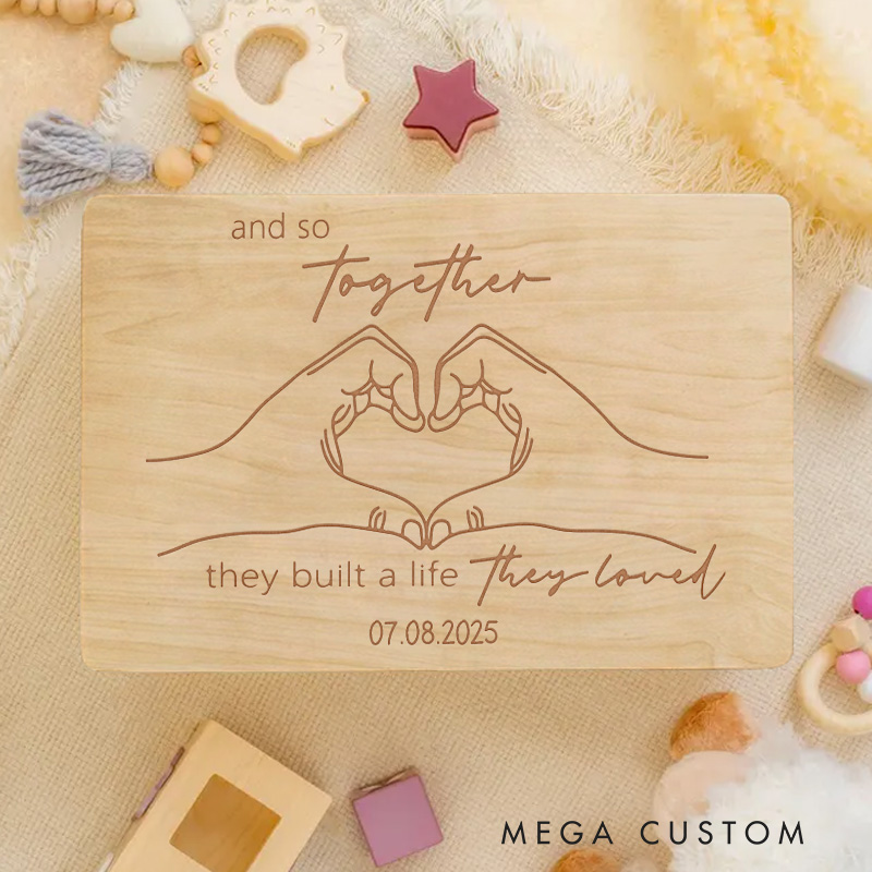 Personalized Together They Built A Life They Loved Keepsake Memory Box Nursery Baby Room Gift