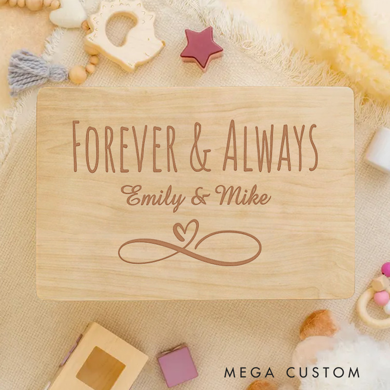 Personalized Forever And Always Keepsake Memory Box New Baby Girl Boy Gift Nursery Gift