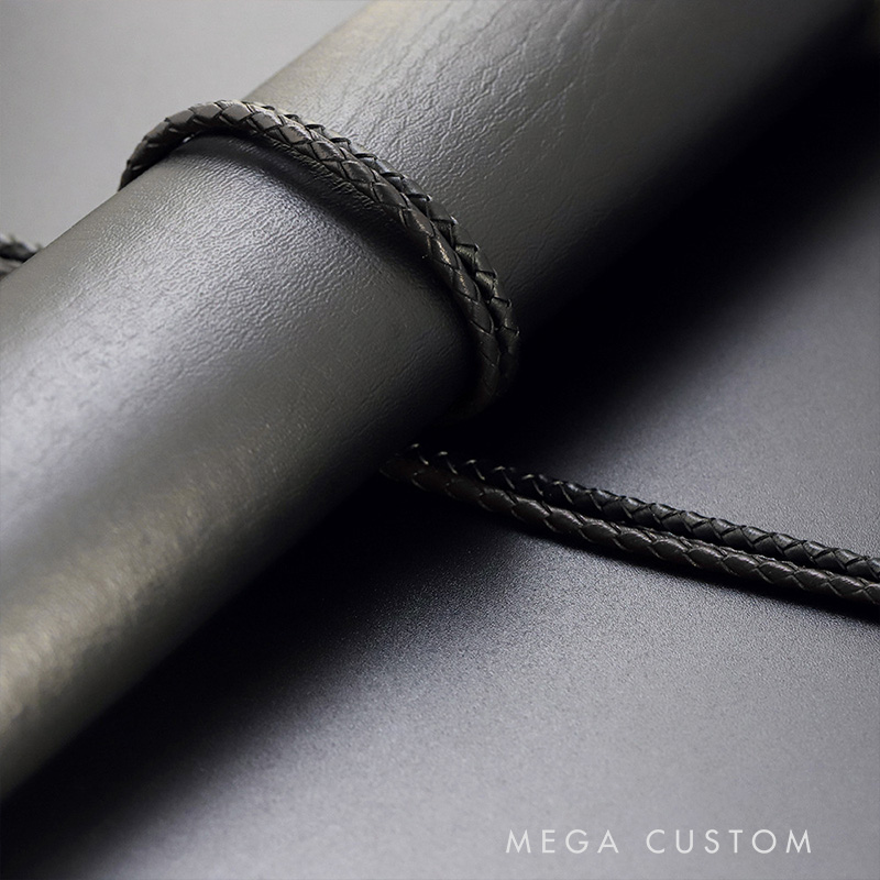 Personalized Braided Leather Bracelet with 1-6 Custom Name Beads for Baptism Birthday Back To School Confirmation Gift for Men Women