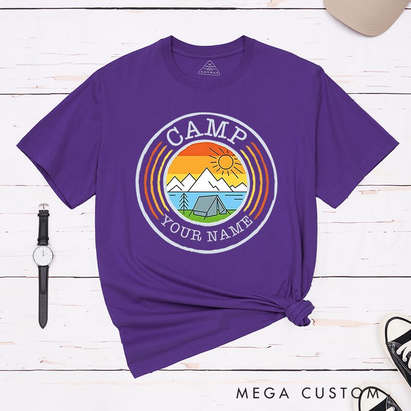 Personalized for Family Friends T-Shirt Camp T Shirt  Gift for Outdoors Hiking Lovers