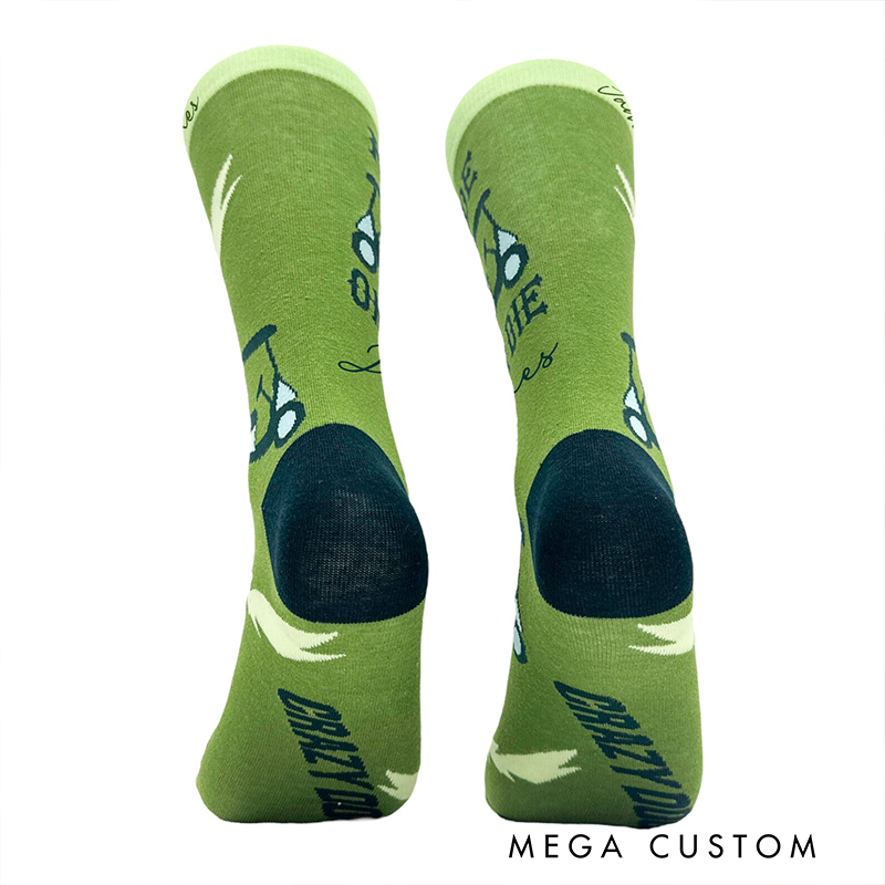 Personalized Golf Themed Crew Socks with Custom Name Fun Ride or Die Golf Cart Design and Comfortable Fit