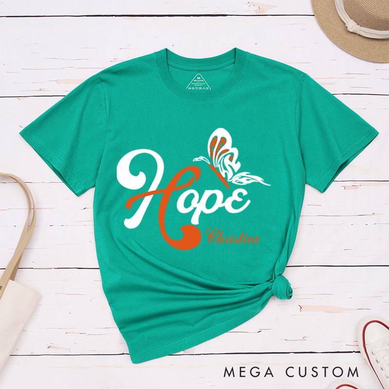 Personalized Kidney Cancer Hope Kidney Awareness T-Shirt