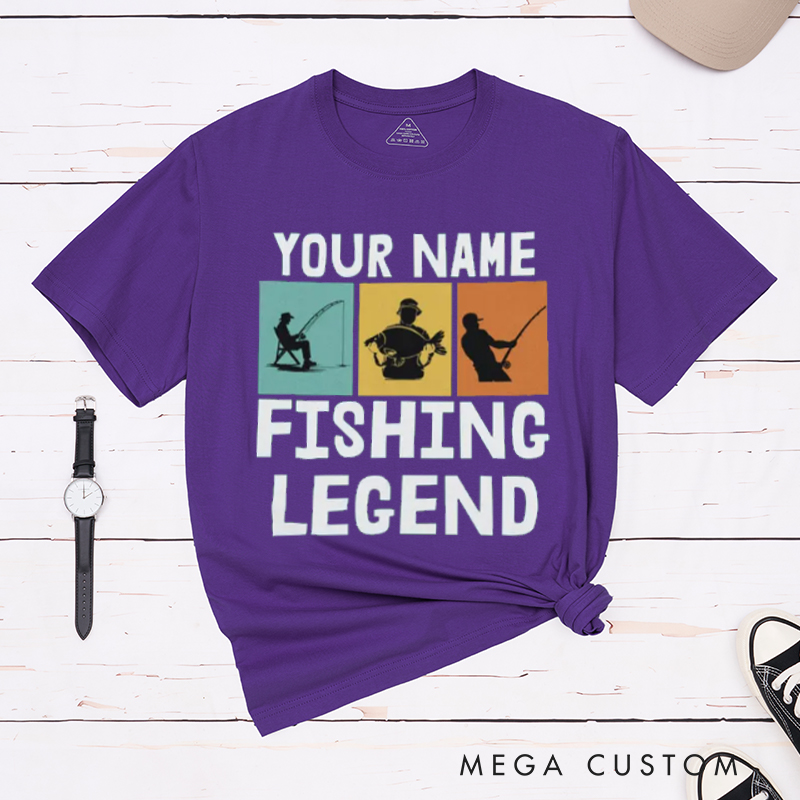 Personalized Fishing Legend T Shirt for Anglers Great Gift for