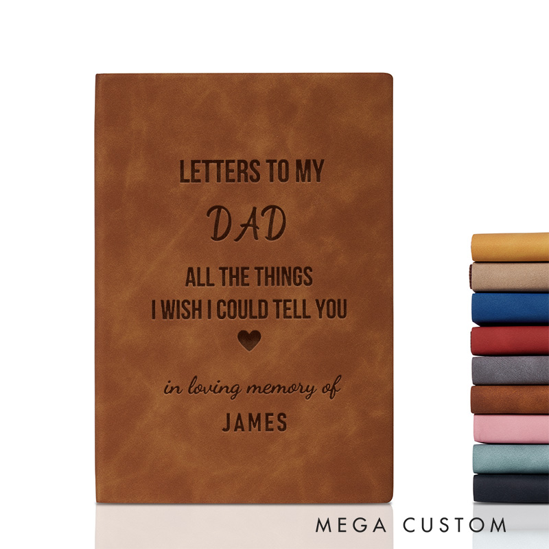 Personalized Grief Journal for Loss of Loved One Father Memorial Remembrance Gift Letters to My Dad Memory Book Remembrance Grieving Gifts