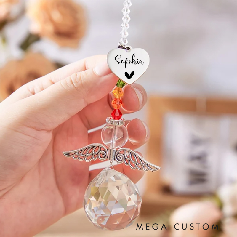 Personalized in Loving Memory Heart Crystal Suncatcher Memorial Gifts Sympathy Gifts for Loss of Loved One Bereavement Gift Idea