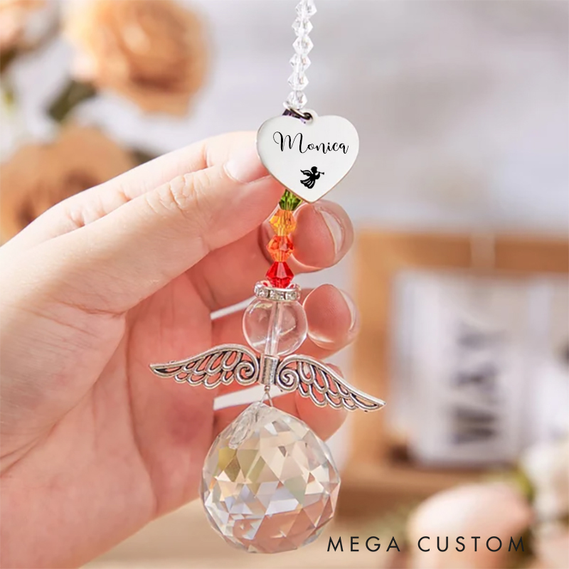 Personalized Rainbow Sun Catcher Sympathy Funeral Gift for Daily Remembrance Consolation Grief Loss of Mother Child Spouse Loved One