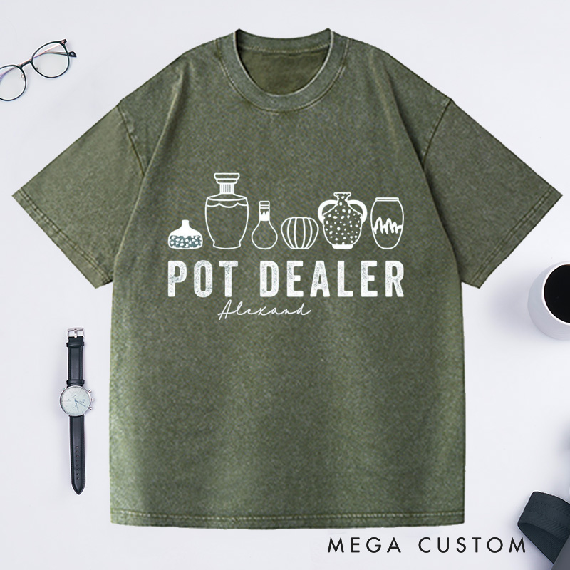 Personalized Funny Pottery Washed T-Shirts Pottery Lover Gift Pottery Gift Ceramics Shirt Pottery Art Shirt