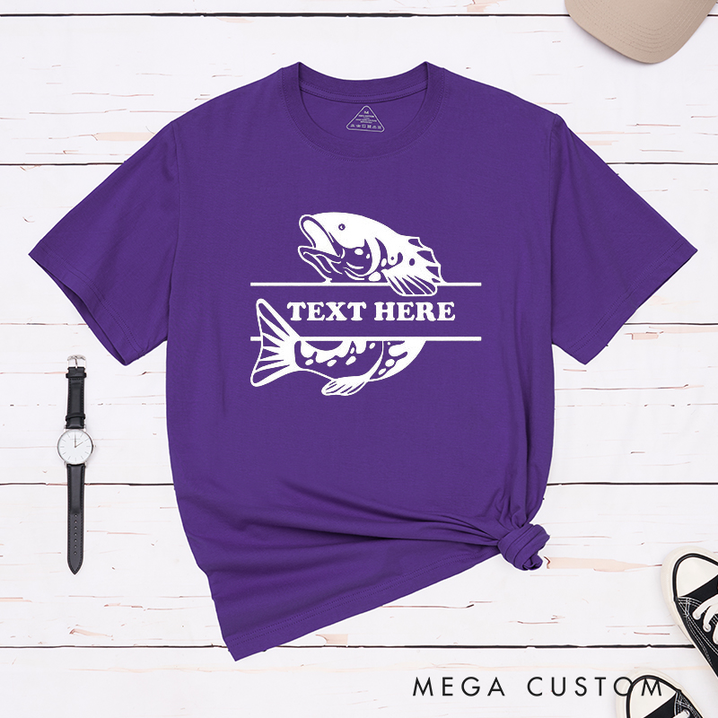 Personalized Fishing T-Shirt with Classic Fish Design Gift for Anglers and Fishing Enthusiasts