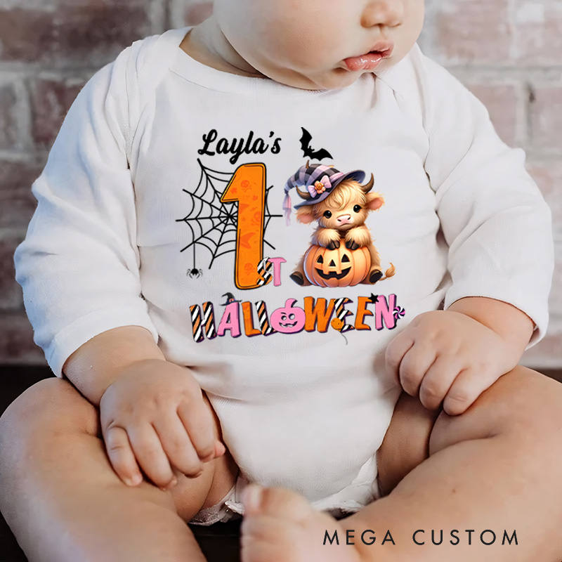 Personalized First Halloween Celebration with Adorable Baby Bodysuit Gift for new baby