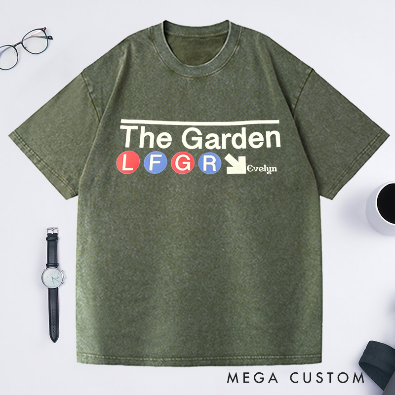 Personalized New York Rangers The Garden Washed T-Shirts Gifts for Gardening Enthusiasts