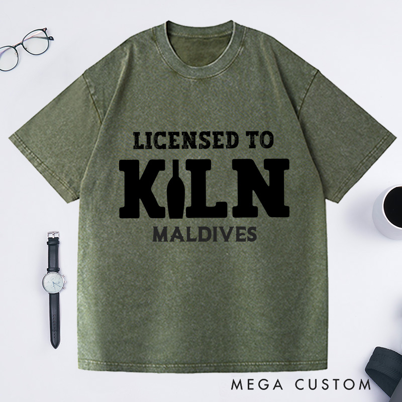 Personalized Licensed to Kiln Washed T-Shirts Artist Shirt Pottery Apparel Art Teacher Gift Idea Funny Pottery Shirt 