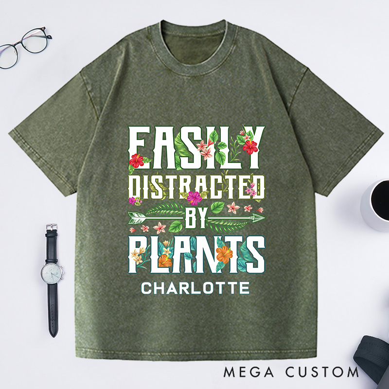 Personalized Gardening Washed T-Shirts Gardener T-Shirt Plant Tee Funny Gardening Shirts Plant Tank Top