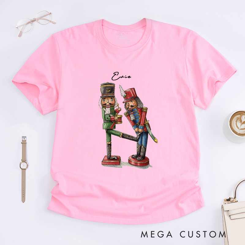 Personalized Dance T-Shirt Custom Name Gift Unique Ballet Soldier Funny Holiday Present Unisex Tee for Family Friend