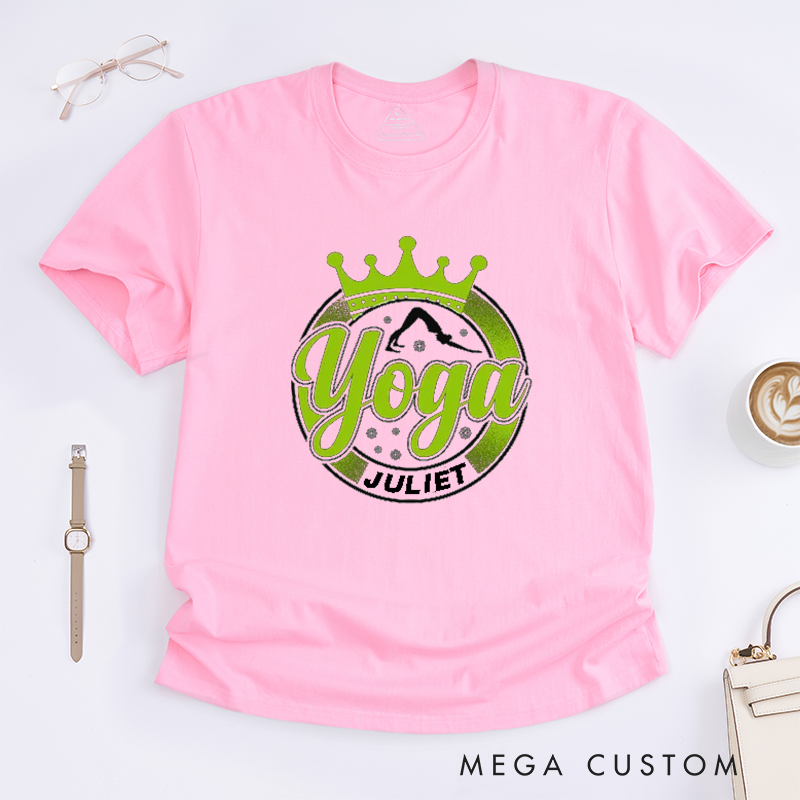 Personalized Yoga Queen T-shirt Yoga Poses T-Shirt Yoga Lover T-Shirt Yoga Gift for Women