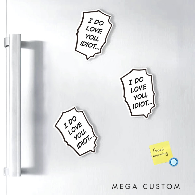 Personalized Anime Manga Message Fridge Magnets Japanese Comic Magnets for Anime Lovers Fridge Decal