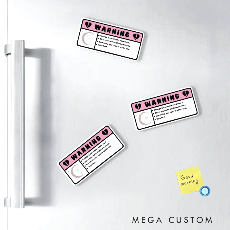 Personalized Anime Kawaii Affirmations Fridge Magnets Warning Decal Magnets Positive Japanese Comic Magnets for Anime Lovers Fridge Decal