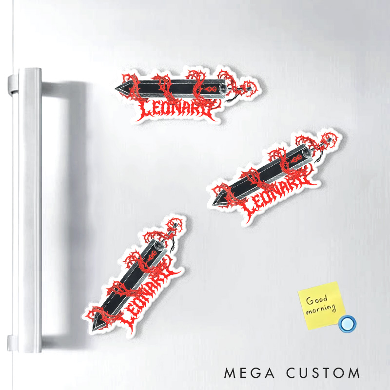 Personalized Slayer Sword Anime Fridge Magnets Japanese Manga Comic Magnets for Anime Lovers Fridge Decal