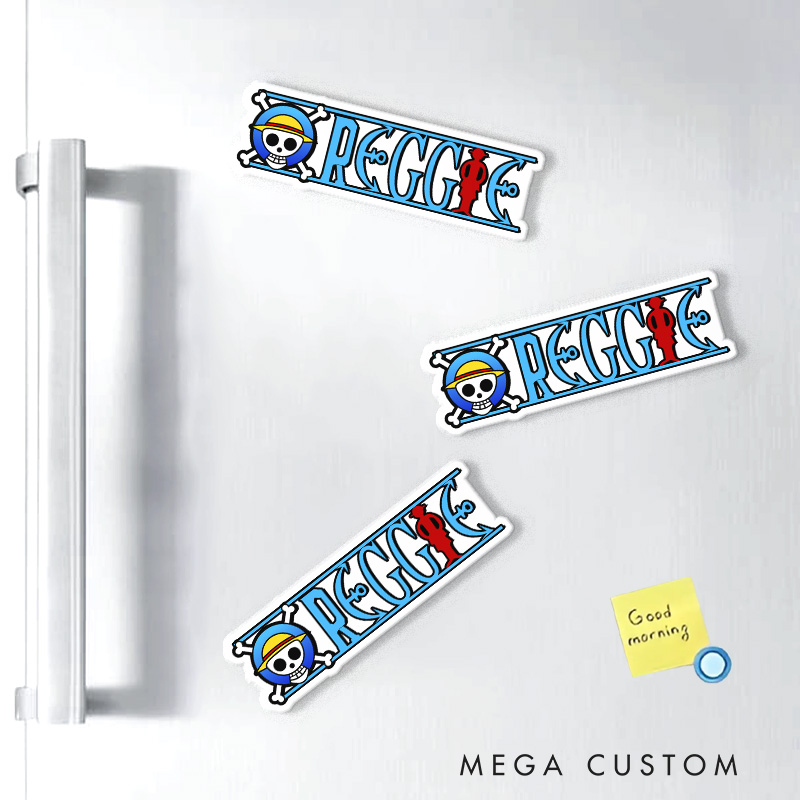 Personalized Anime The King of Navigation Fridge Magnets Japanese Manga Magnets Comic Fridge Decal for Anime Lovers
