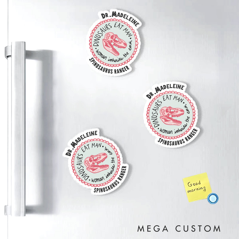 Personalized Women Inherit Earth Movie Fridge Magnets Dinosaur Magnets for Movie Lovers 90s Park Guest Fridge Decal
