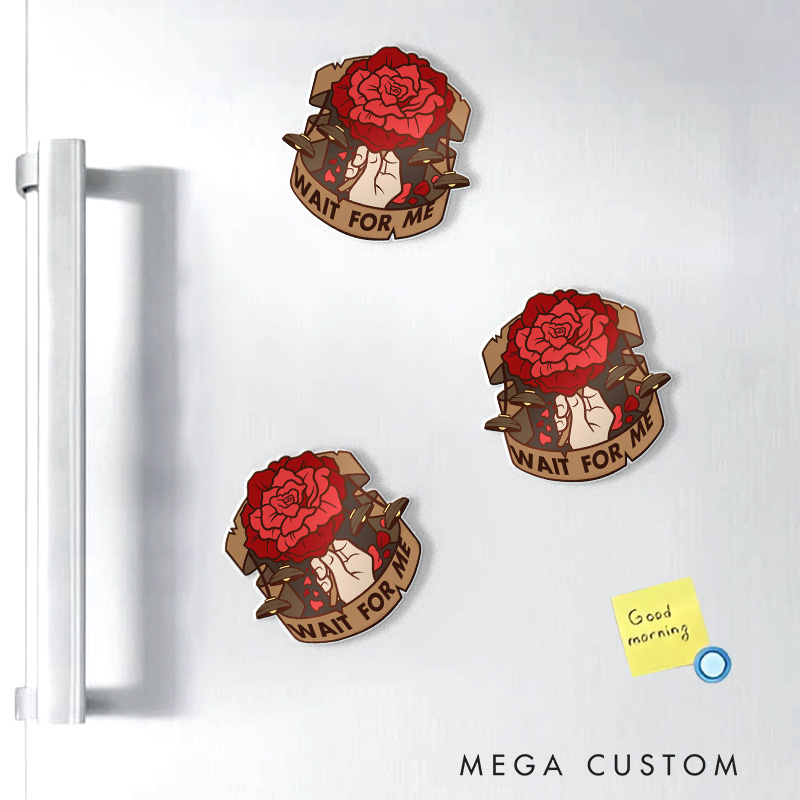 Personalized Wait for Me Fridge Magnets for Musical Lover Magnets Musical Fan Fridge Decal