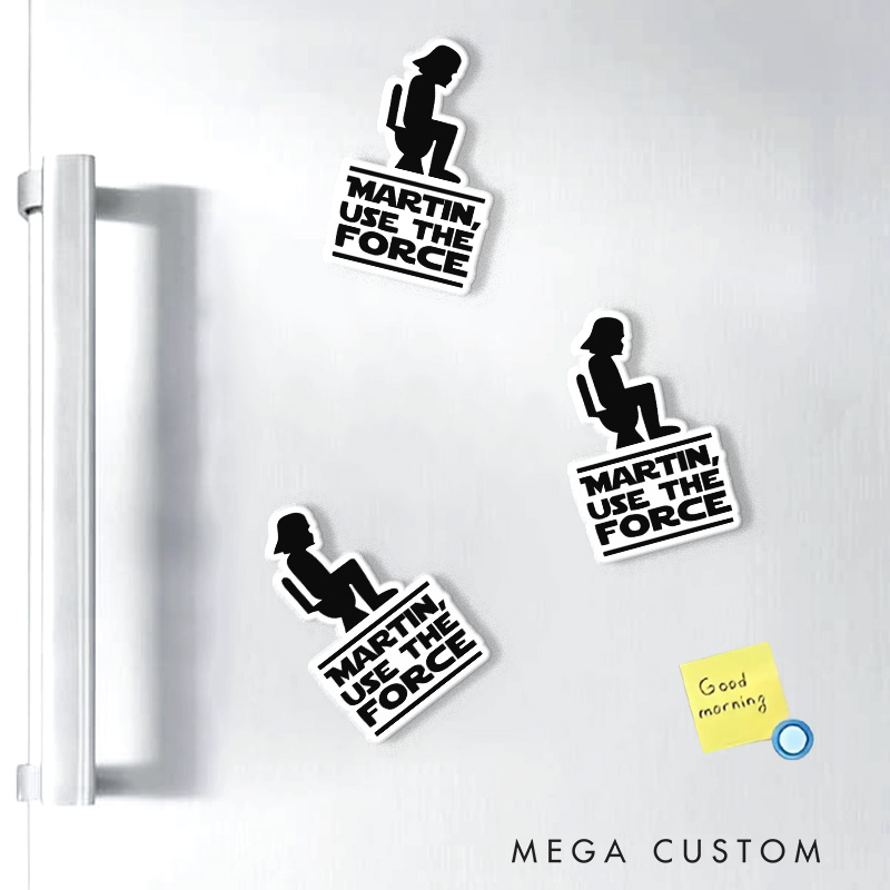Personalized Use The Force Fridge Magnets Funny Geek Magnets for Movie Lovers Fridge Decal