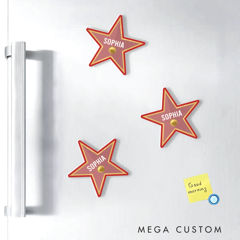 Personalized Mom of Fame Fridge Magnets Funny Mother's Day Movie Magnet Star Magnets for Mother Mum Fridge Decal