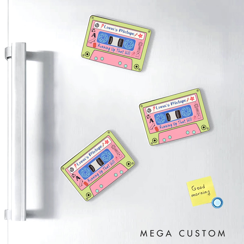 Personalized Mixtape Hill 80s Retro Style Fridge Magnets TV Series Magnets Scary TV Show Fridge Decal Halloween Gifts