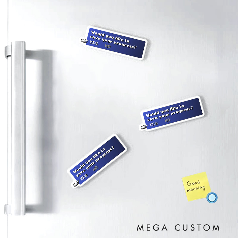Personalized Fantasy Game Fridge Magnets Save Menu Video Game Magnets Geek Gaming Nerd Fridge Decal