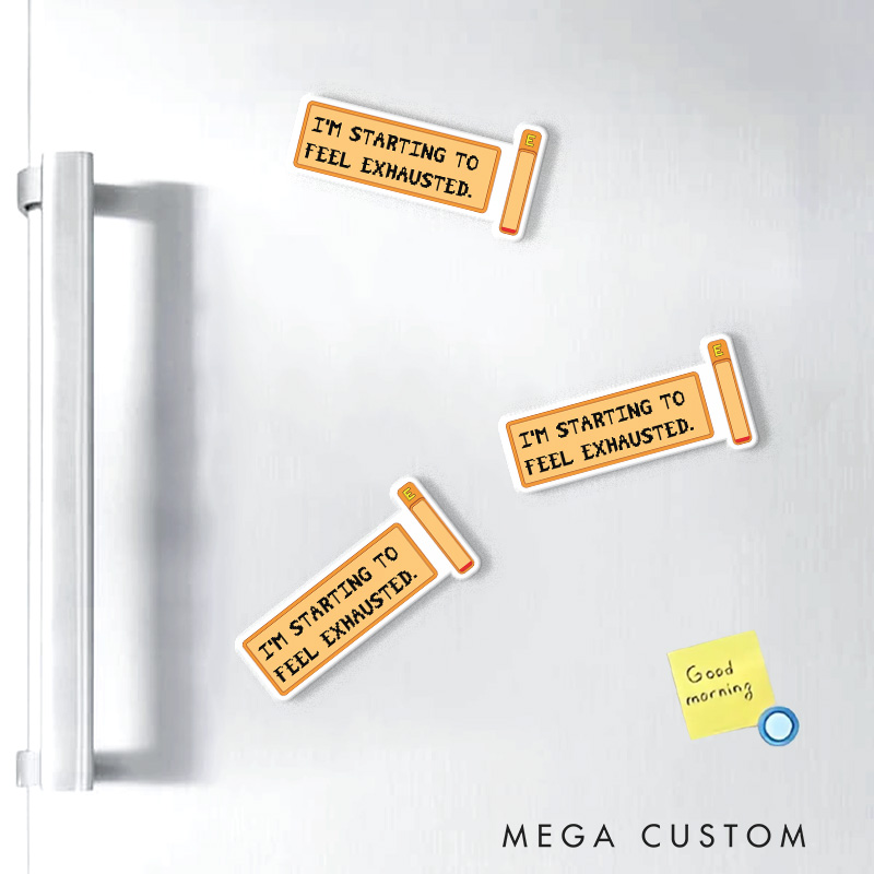 Personalized Starting to Feel Exhausted Game Fridge Magnets Farming Gamer Magnets Valley Geek Gaming Nerd Fridge Decal