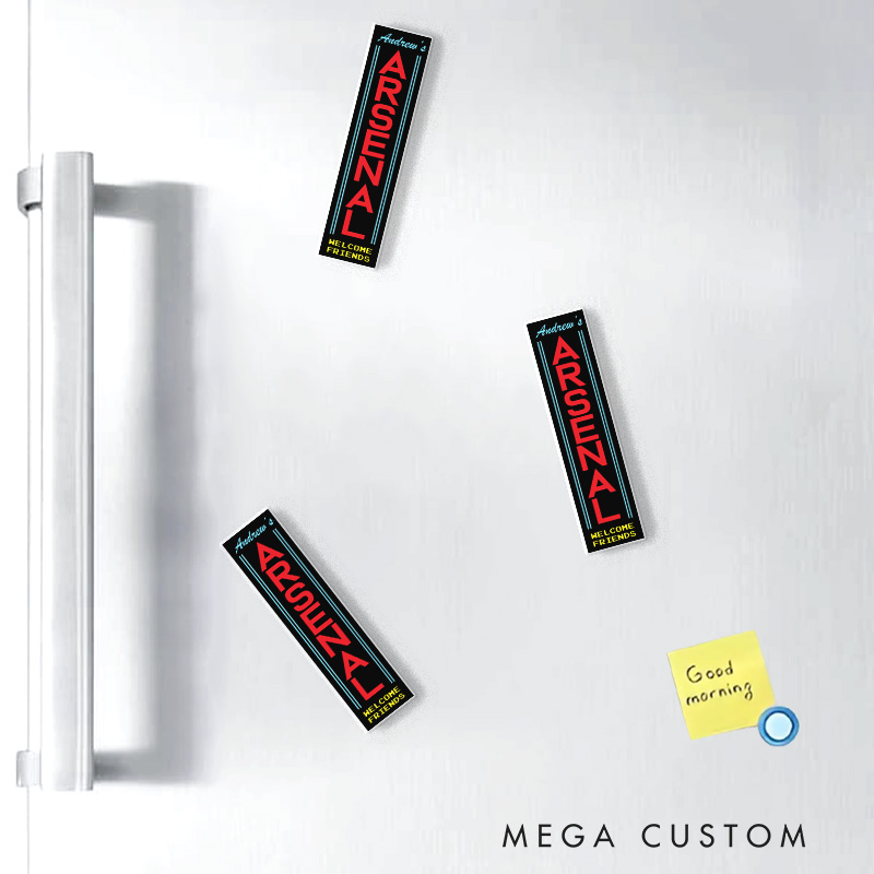 Personalized Arcade Fridge Magnets Video Game Magnets Geek Gaming Nerd Fridge Decal