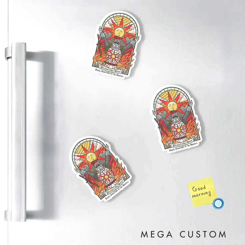 Personalized Praise the Sun Gothic Game Fridge Magnets Video Game Magnets Undead Fridge Decal Halloween