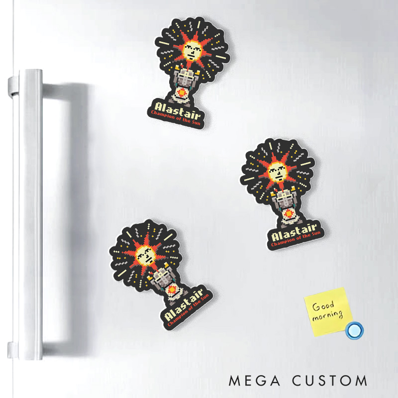 Personalized Pixel Praise the Sun Gothic Game Fridge Magnets Video Game Magnets Undead Fridge Decal Halloween