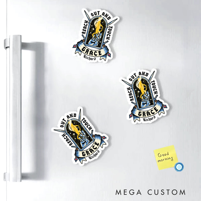 Personalized Reach out and Touch Grace Gothic Game Fridge Magnets Video Game Magnets Undead Fridge Decal Halloween