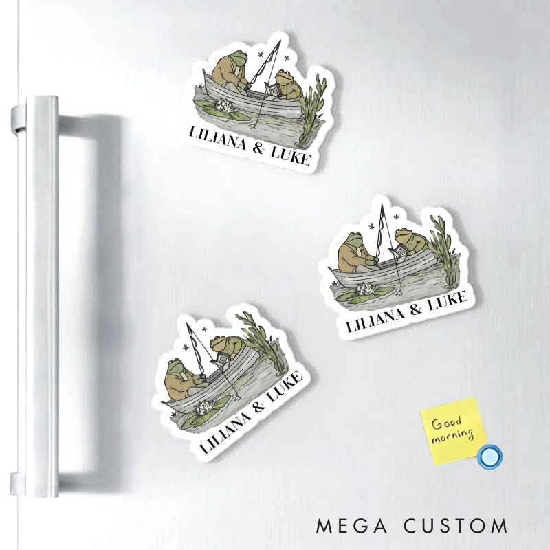 Personalized 90s Frog Artist Fridge Magnets Retro Vintage Magnets Art Lover Illustration Fridge Decal