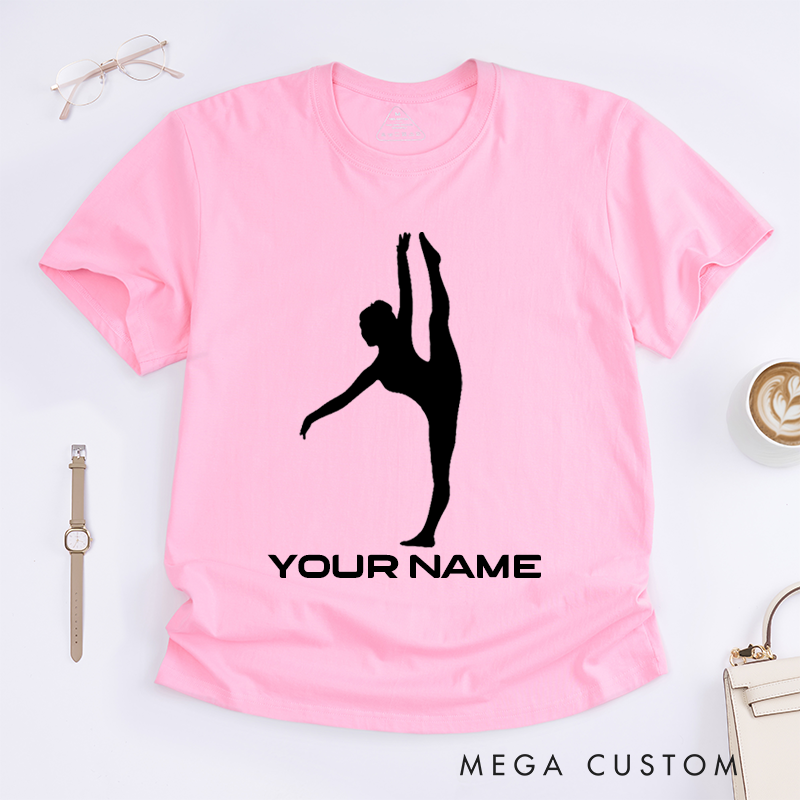 Personalized Ballet Dancer T-Shirt Custom Name Gift for Girls Women Unique Dance Lover Present Ballet Enthusiast Tee