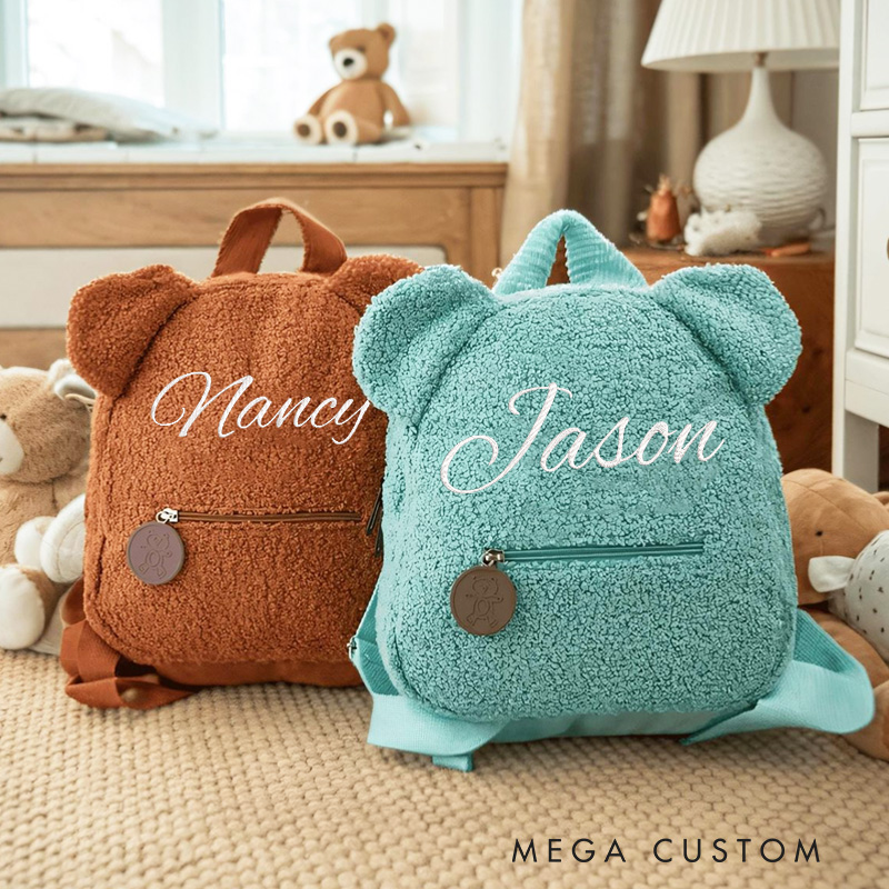Personalized Embroidered Teddy Bear Backpack for Kids Unique Child's Gift Back to School Gifts