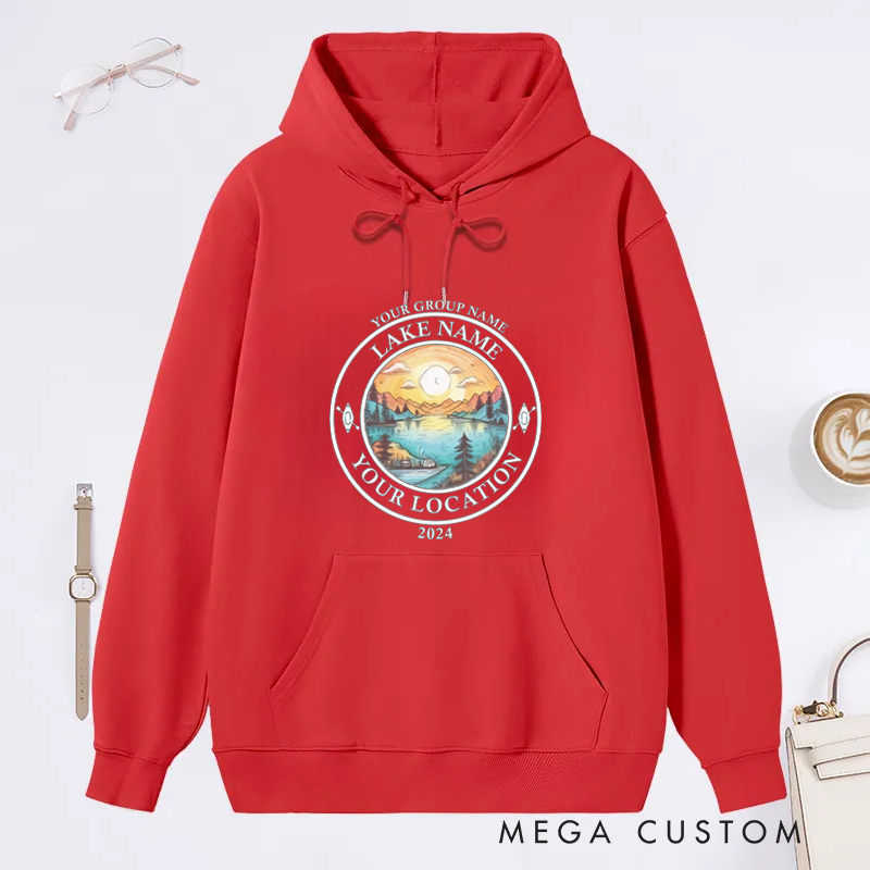 Personalized Lake Adventure Classic Hoodie Great Gift for Fishing Outdoor Lover