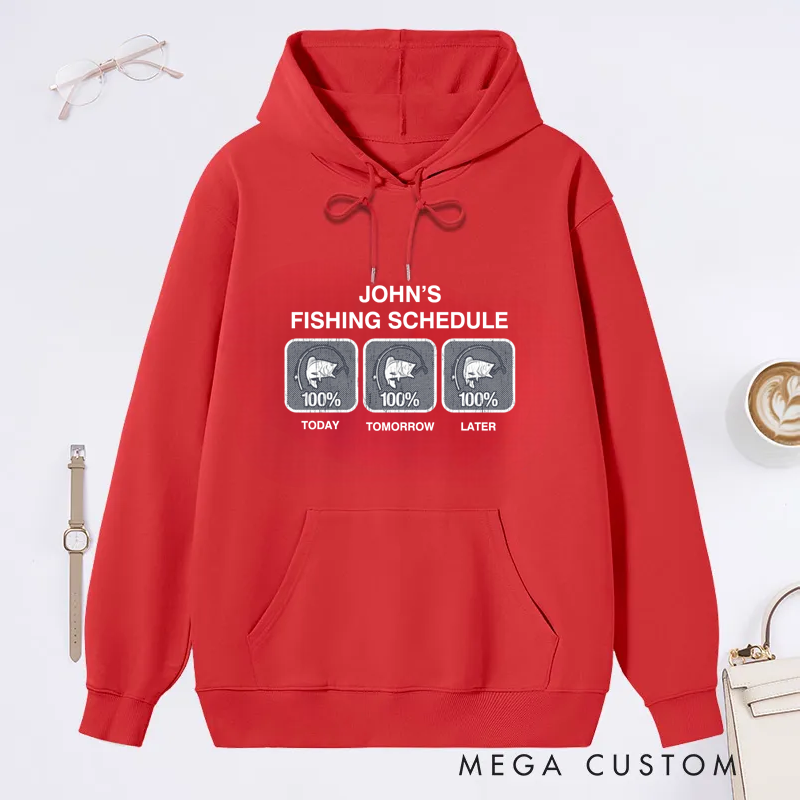 Personalized Funny Fishing Today Tomorrow Later Classic Hoodie Gift for Fishing Lover