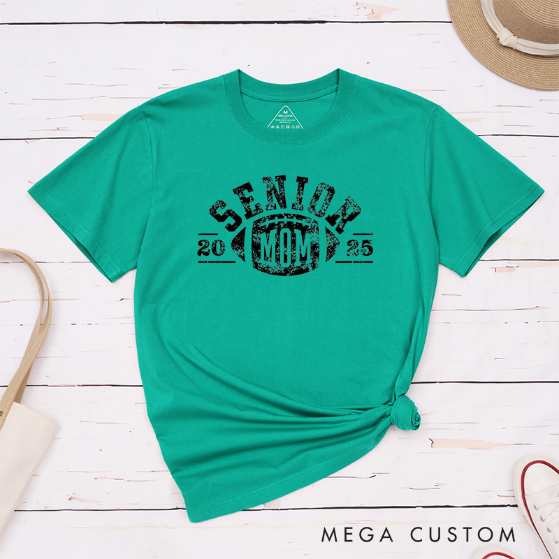 Personalized American Football and Rugby Senior T-Shirts with Featuring Custom Year and Text- Celebrate the Class of Your Champion