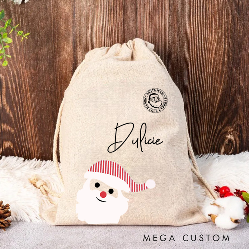Personalised Christmas Gift Bag For Baby Baby's First Christmas Santa Delivery Sack Christmas Gift