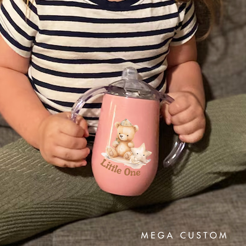Personalised Little One Sippy Cup Baby Training Cup Baby Birthday Gif Baby Boy or Girl Gift
