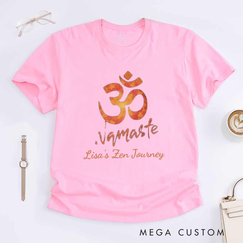 Personalized Om Symbol T-Shirt Namaste Comfort Colors T-Shirt Yoga T-Shirt Yoga Instructor Gift