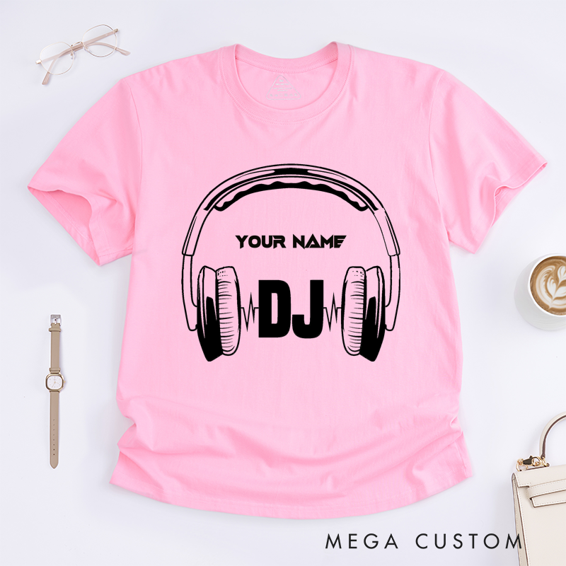 Personalized Disco Dance T-Shirt Custom Name Dance Lover Gift Unisex Tee Unique Sound Waves Design for Birthday Party or Birthday Present