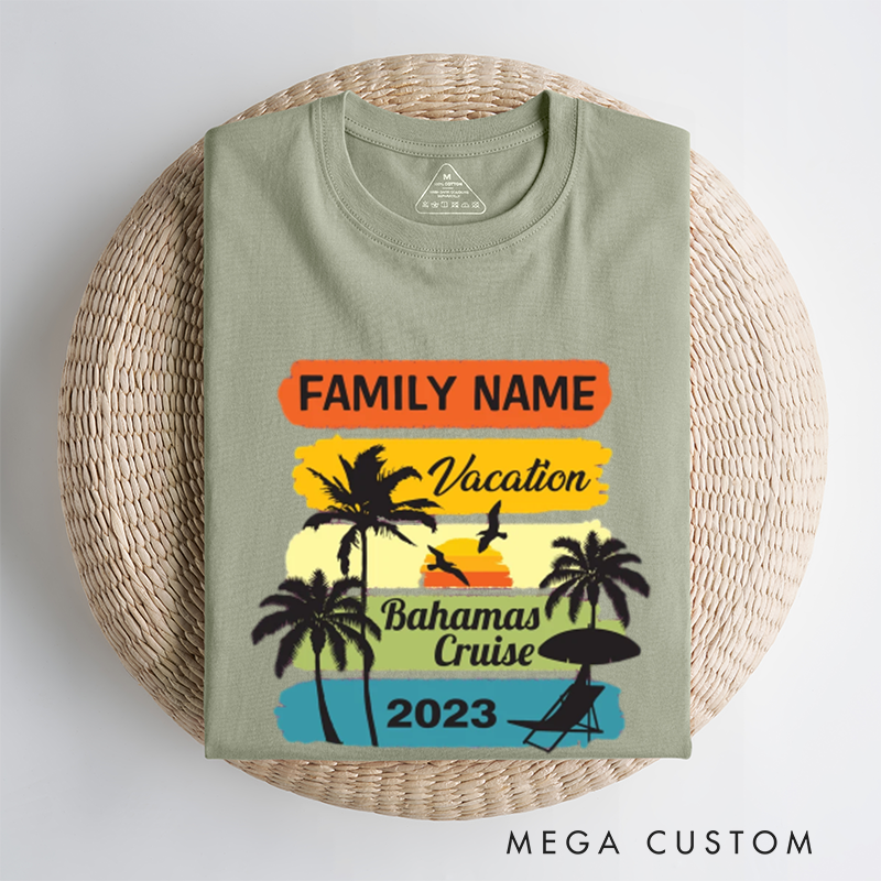Personalized Custom Family Vacation Shirts Beach Trip Matching Classic T-shirt