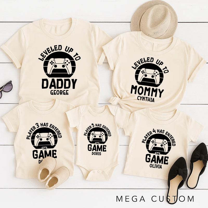 Personalized New Player Family Matching T-Shirts New Father Mother Shi