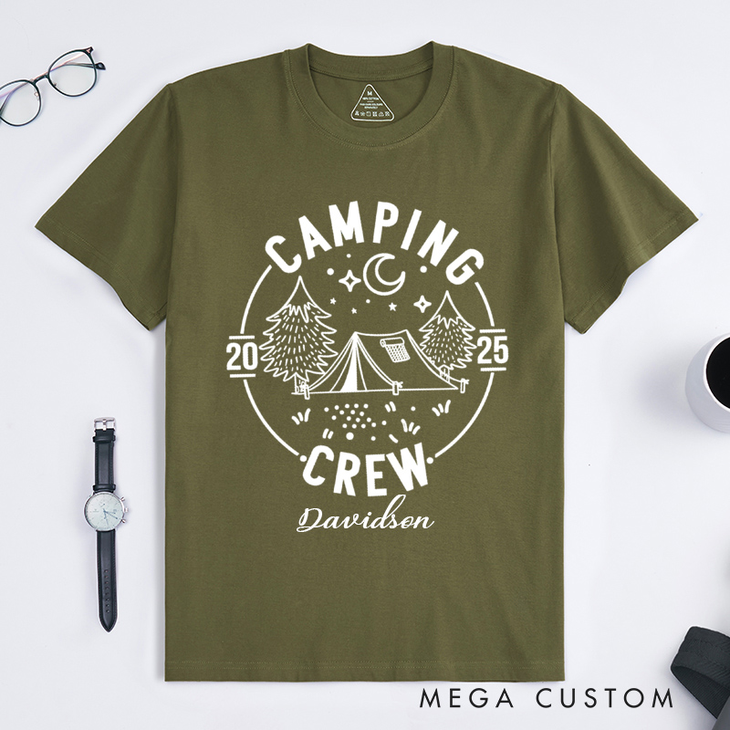 Personalized Camping Crew Classic T-Shirts Gift for Traveling Lovers Travel Lovers Tee Camp Lover Gift