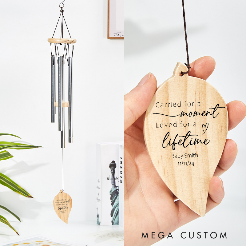 Personalized Baby Memorial Wind Chime Infant Loss Miscarriage Sympathy Gift Remembrance Wind Chime Bereavement Gift in Memory Wind Chime