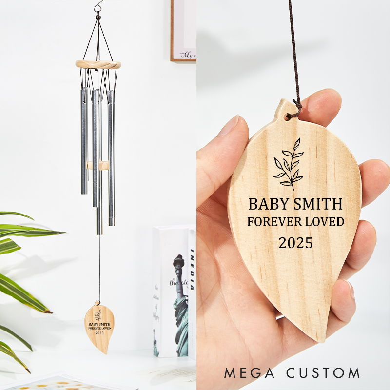 Personalized Sympathy Wind Chimes Angel Baby Keepsake Miscarriage Memorial Keepsake Stillbirth Sympathy Gift 